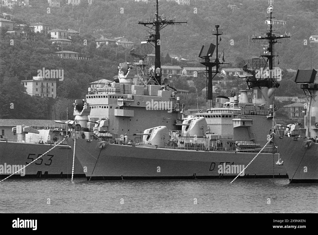  La Spezia, ships moored in the Military Arsenal (July 1984) La