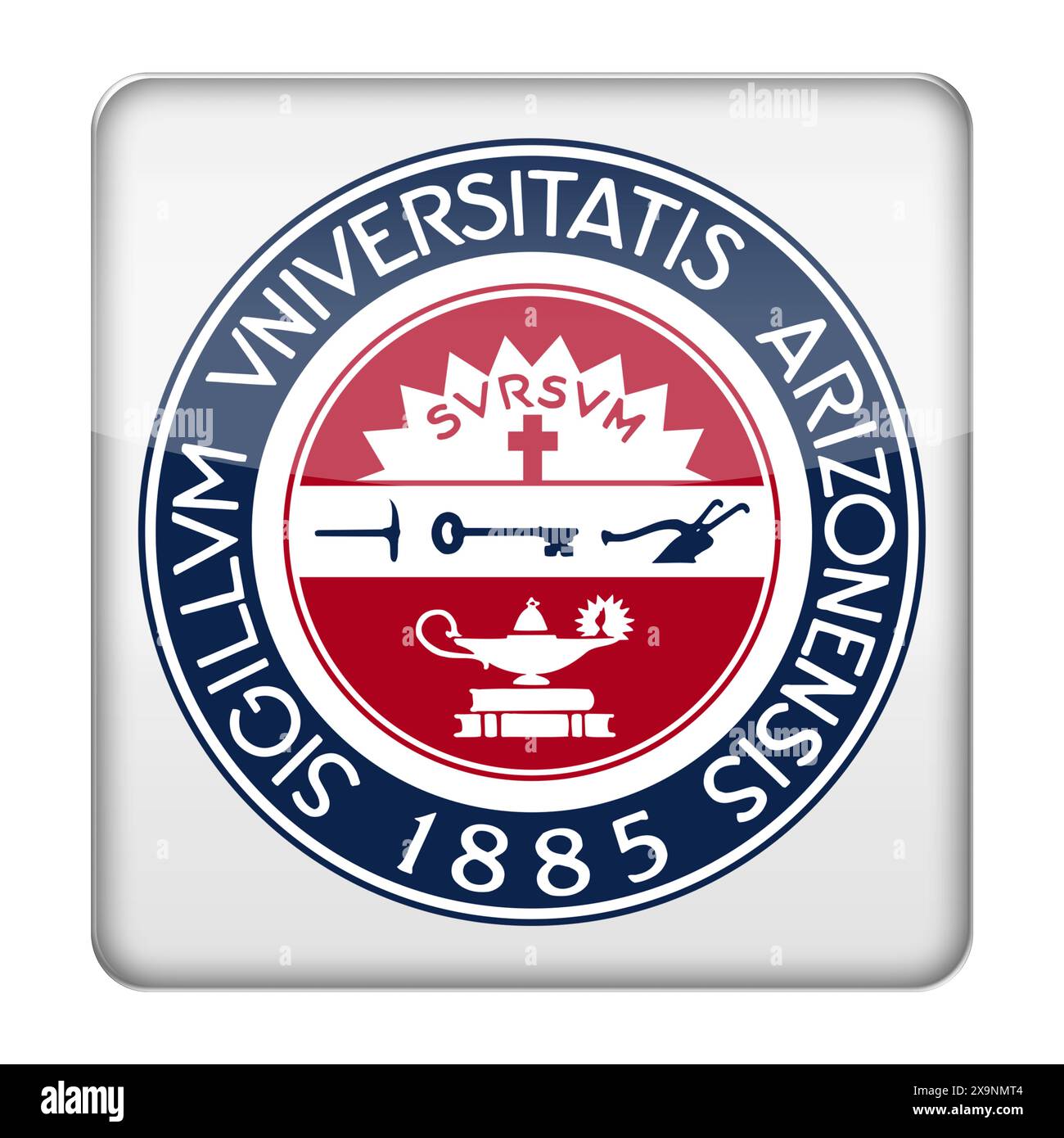 University of Arizona logo button Stock Photo