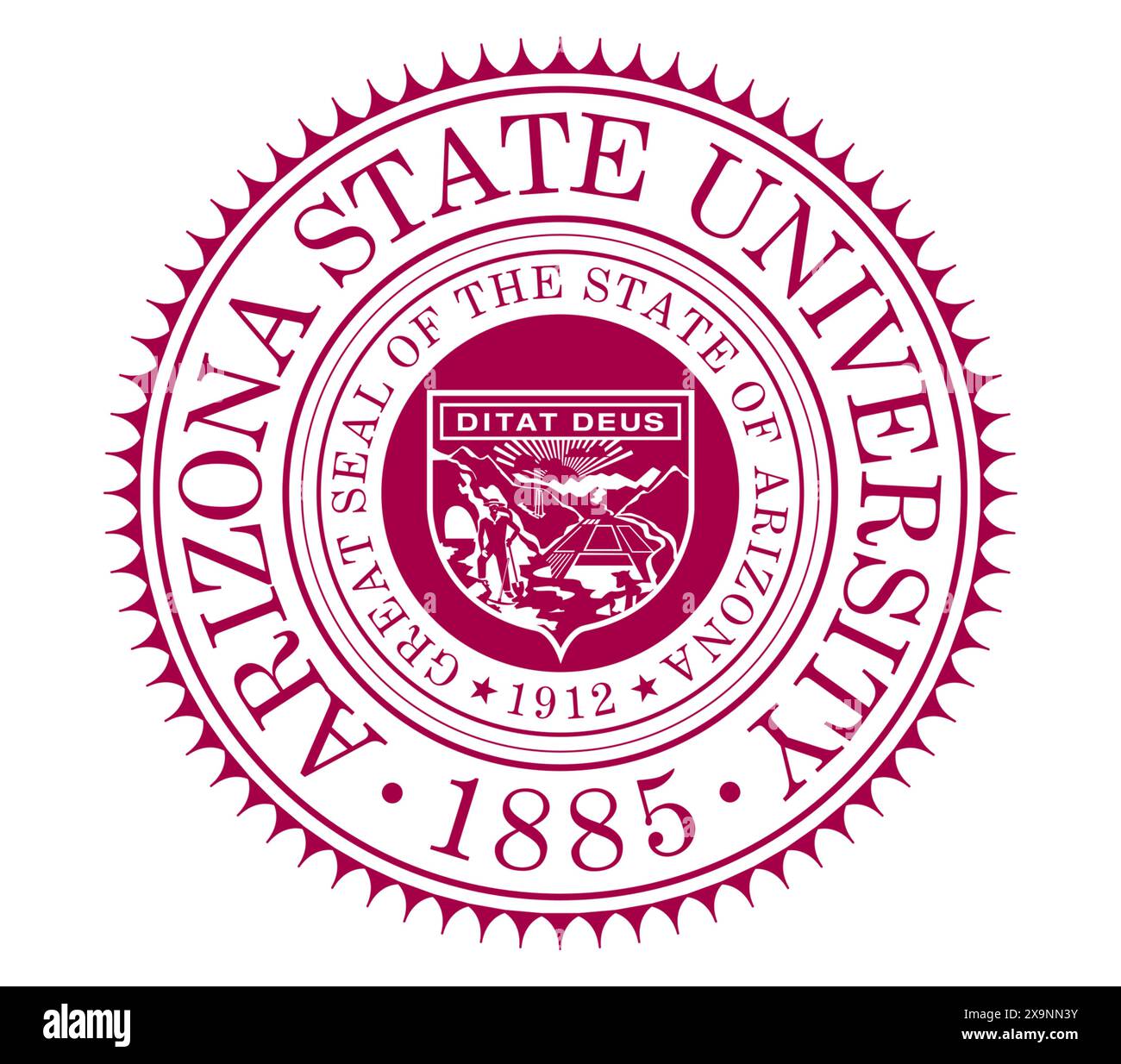 Arizona State University logo icon Stock Photo