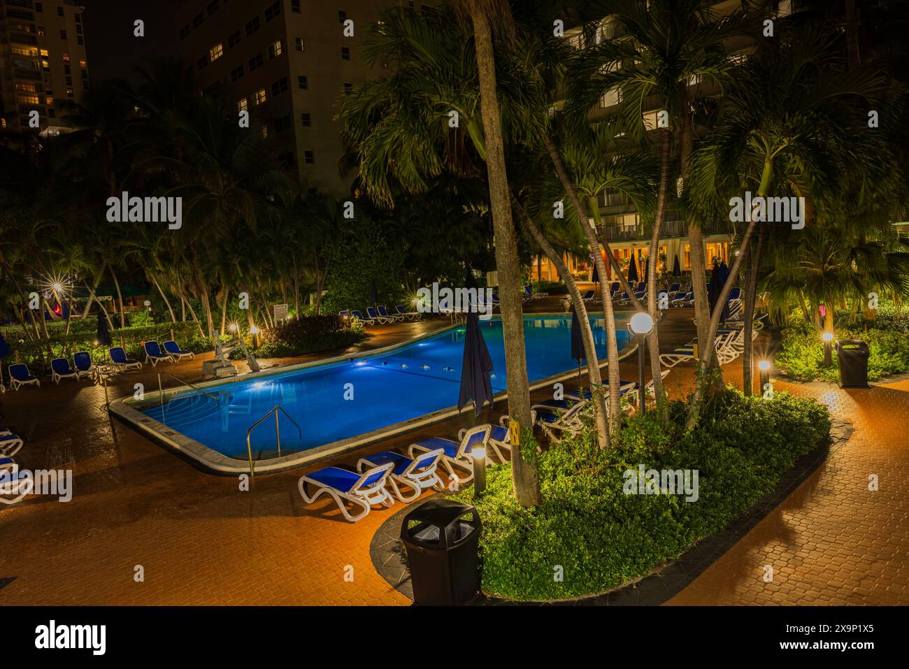 Serene night atmosphere envelops the Radisson hotel, accompanied by ...