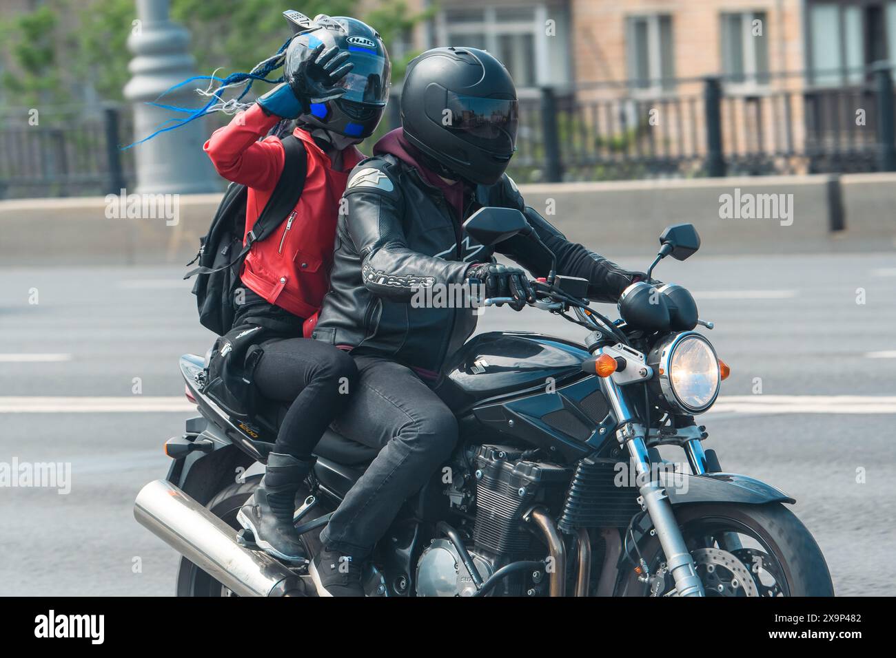 Moscow, Russia - May 26, 2024: Enthusiasts celebrate the annual biker parade, showcasing camaraderie and motorcycle culture. Stock Photo