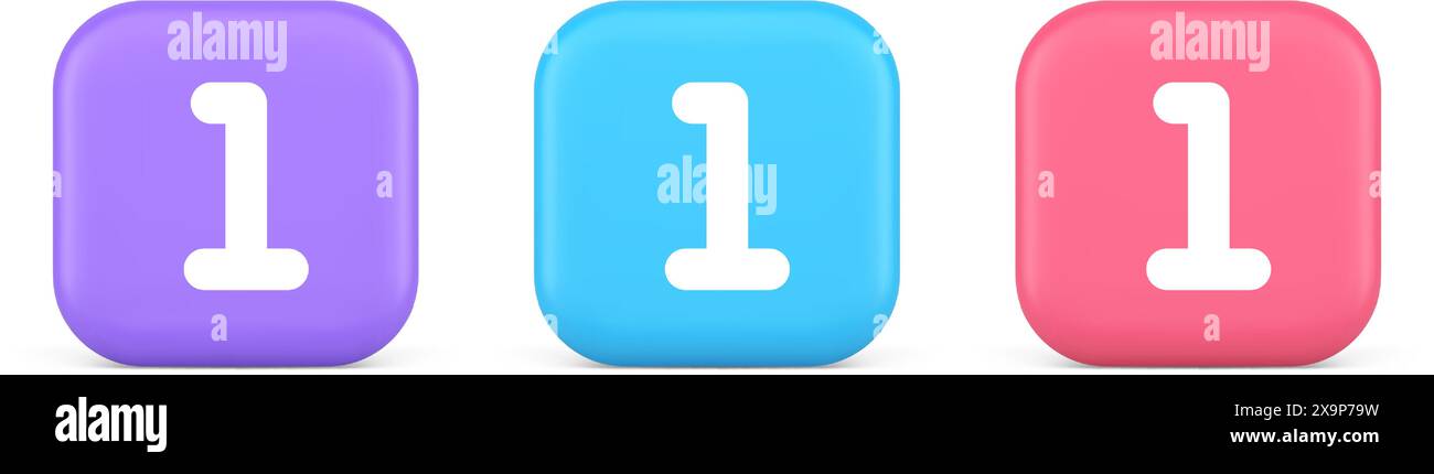 One number button finance counting panel keyboard user interface 3d ...