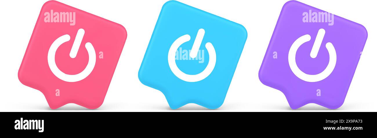 Shutdown turn on off button energy switch power start stop web app ...