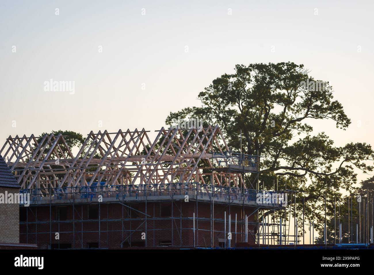 New build house development estate in england uk Stock Photo - Alamy