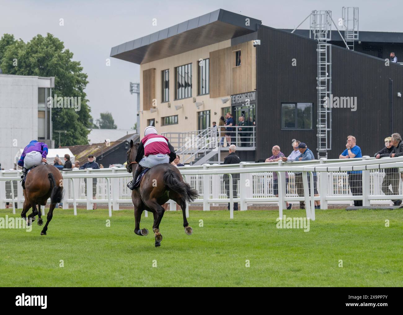 Worcester Races New Weighing Room at Worcester Racecourse Stock Photo - Alamy