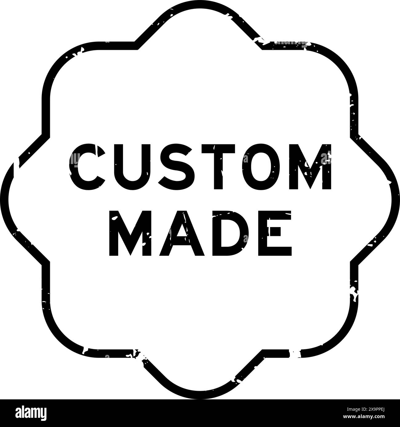Grunge black custom design word rubber seal stamp on white background ...