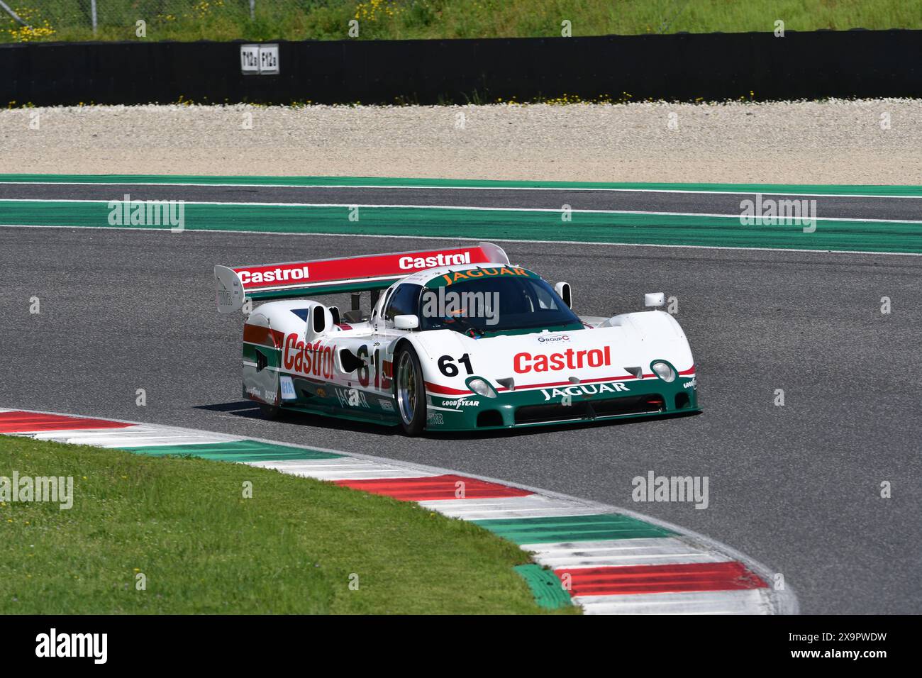 Year:1990 Scarperia, 5 April 2024: Jaguar XJR-10 1990 group C year 1990 in action ...
