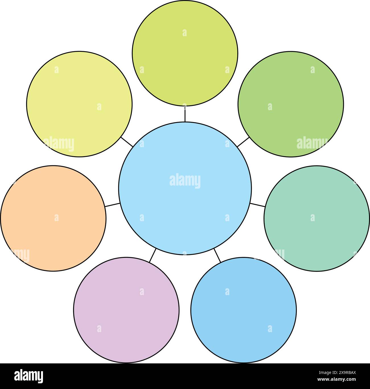 simple flowchart, bubble diagram or mind map infographics template with ...