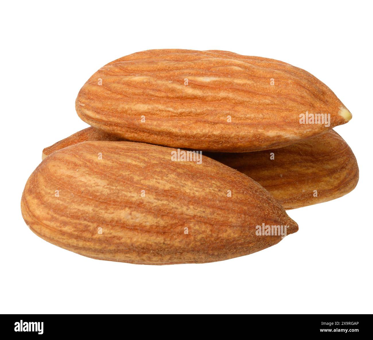 Almond kernel on a white isolated background, close up Stock Photo