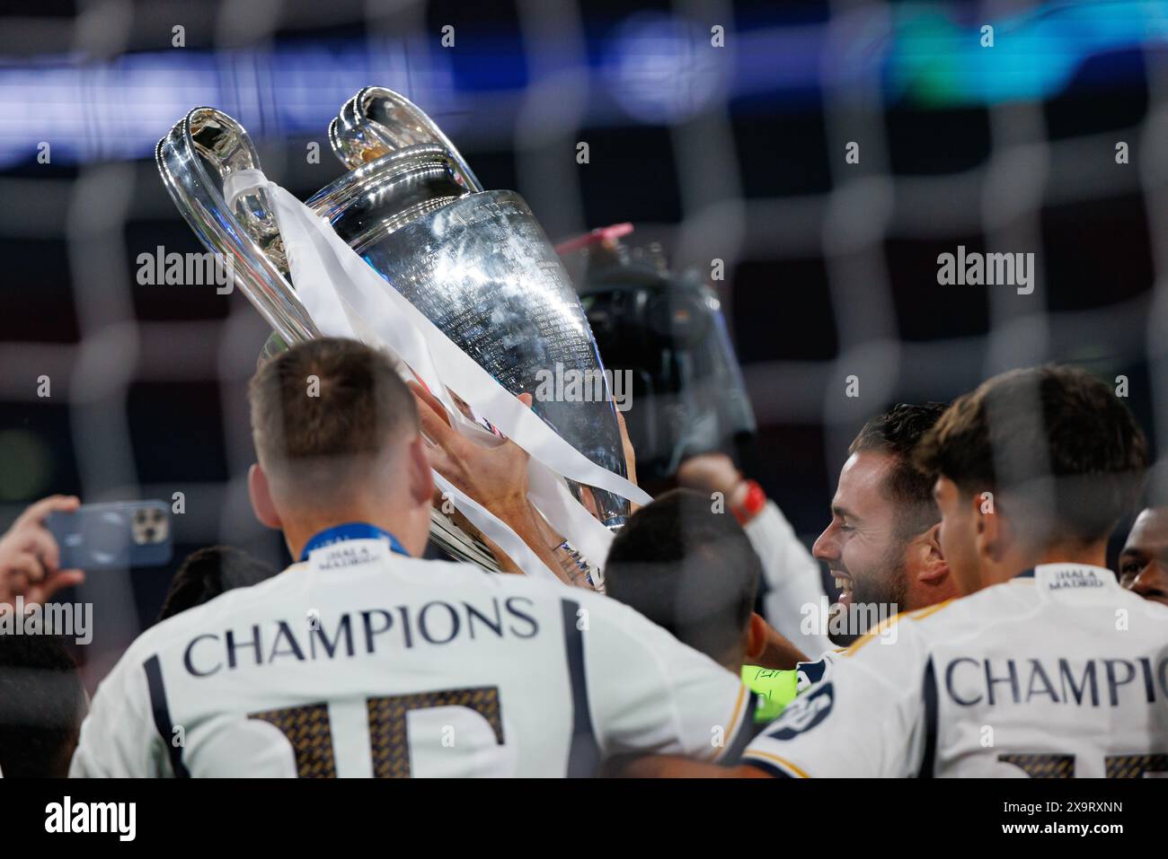 Players of Real Madrid celebrate during Champions League 2024 final ...