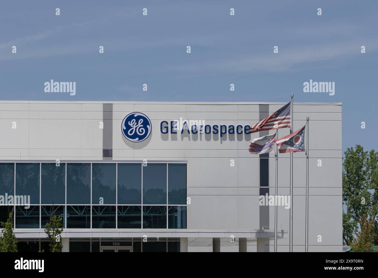 Beavercreek - May 31, 2024: GE Aerospace jet engine component manufacturing location. GE Aerospace is formerly General Electric Aviation. Stock Photo