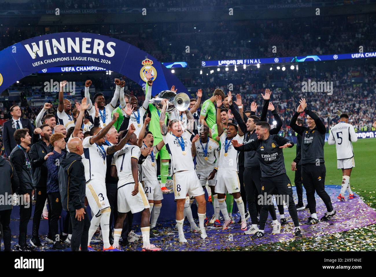 Players Of Real Madrid Celebrate During Champions League 2024 Final Players Of Real Madrid Celebrate During Champions League 2024 Final