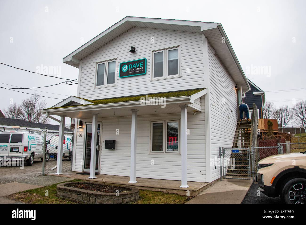 Dave the Plumber in Sydney, Nova Scotia, Canada Stock Photo