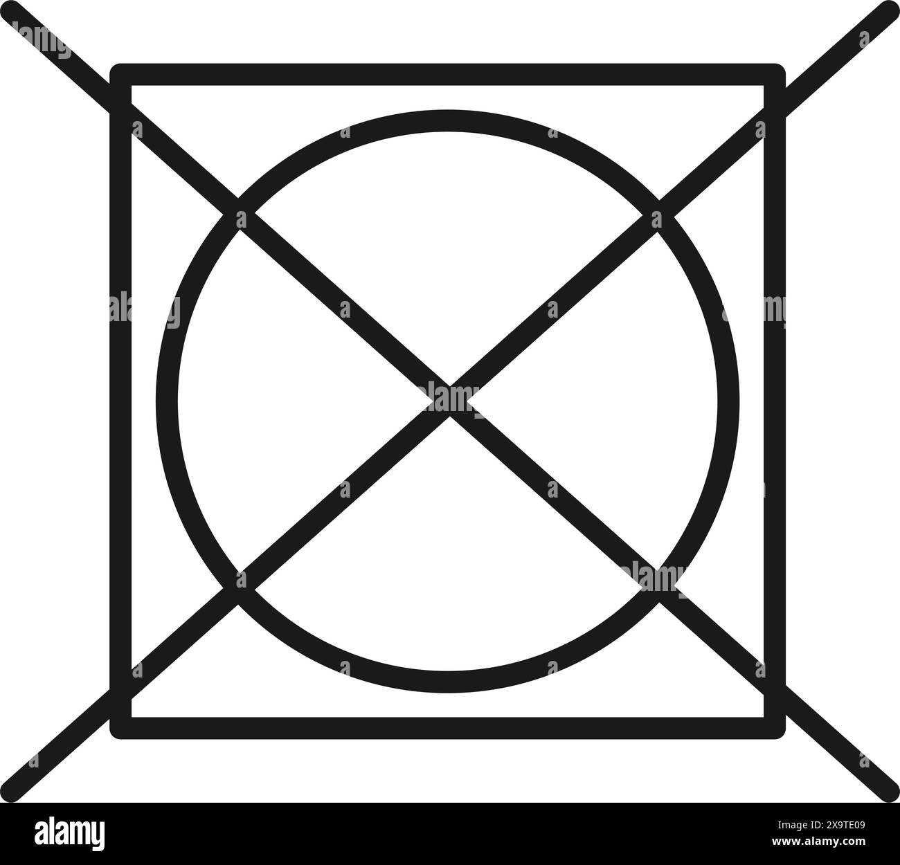 Do not tumble dry icon symbol for laundry care in vector Stock Vector