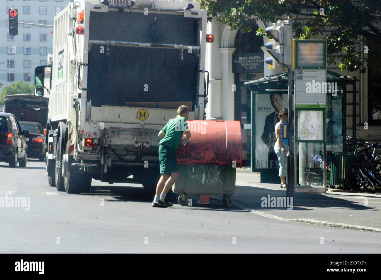 a garbage at the waste collection, waste separation and recycling ...