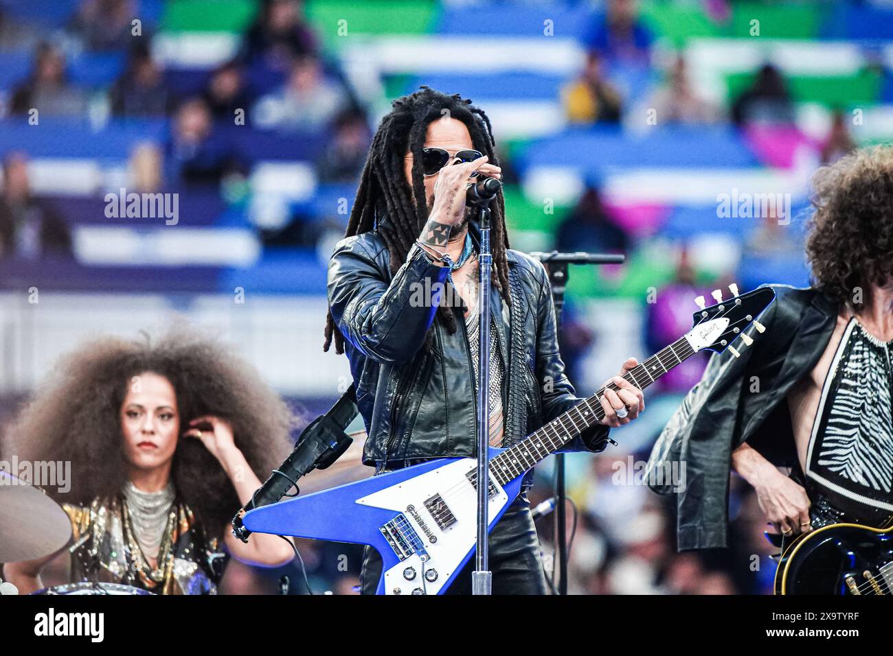 Lenny Kravitz ENG, Borussia Dortmund vs. Real Madrid, Fussball