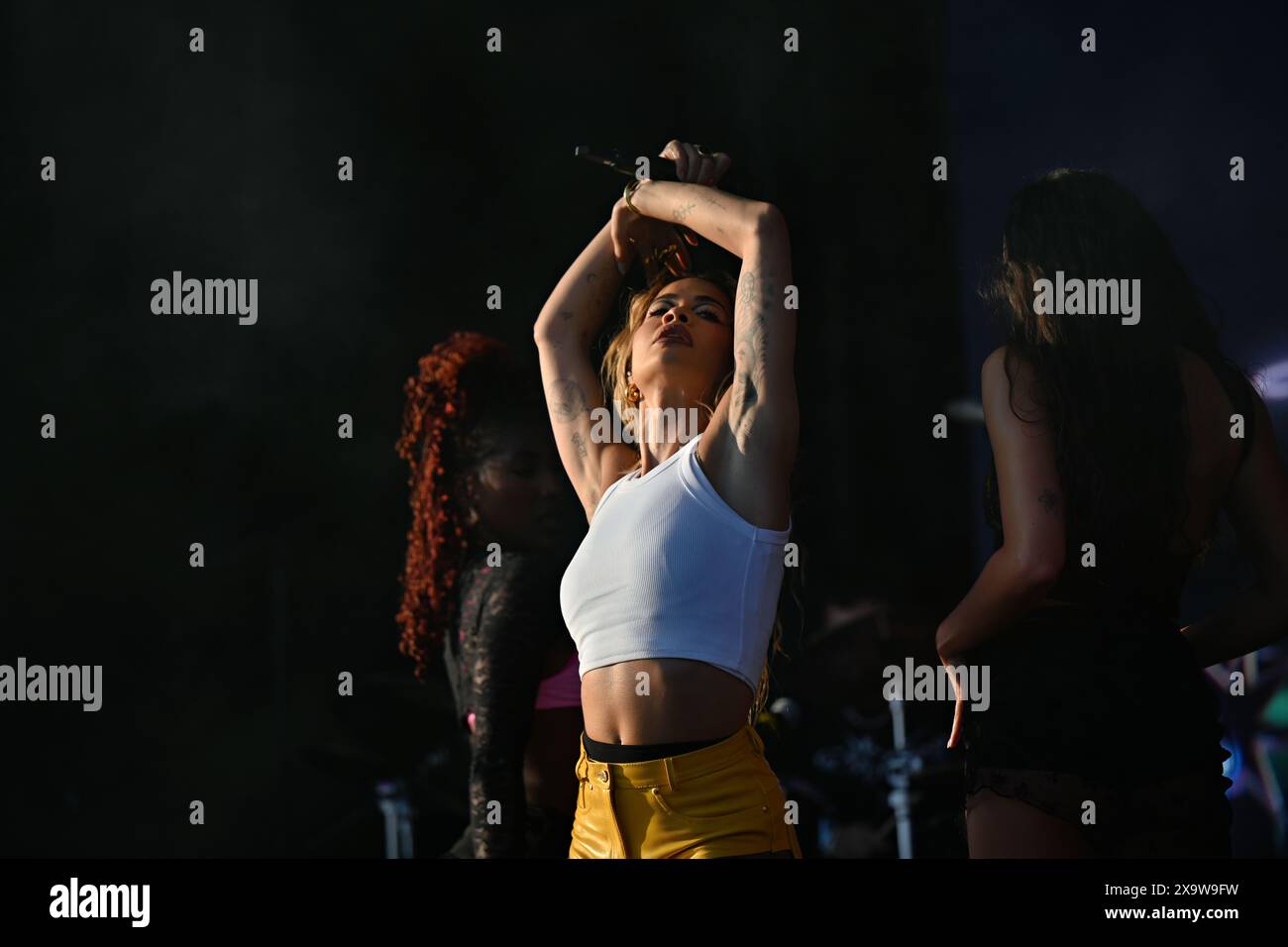Brockwell Park, London, England. 2nd June 2024 Rita Ora performs at