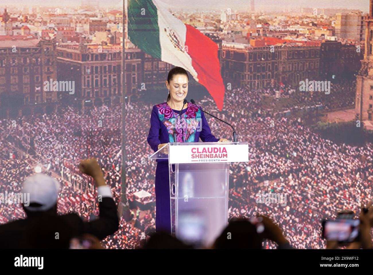 Mexico City, Mexico. 3rd June, 2024. Claudia Sheinbaum Gives A Speech ...