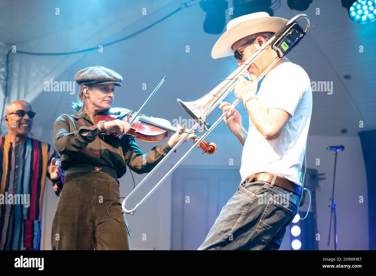 Dexys performing at Kelvingrove Bandstand in Glasgow on the 1st June