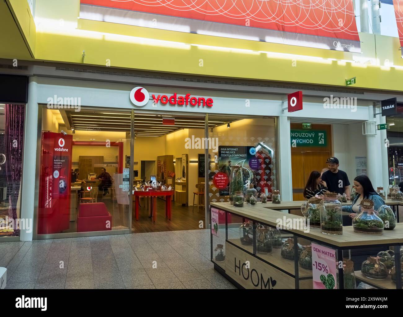 Vodafone store at a Olympia Center Brno shopping mall in Bruenn, Brna, Czechia, May 9, 2024. Photographer: ddp images/star-images Credit: ddp media GmbH/Alamy Live News Stock Photo
