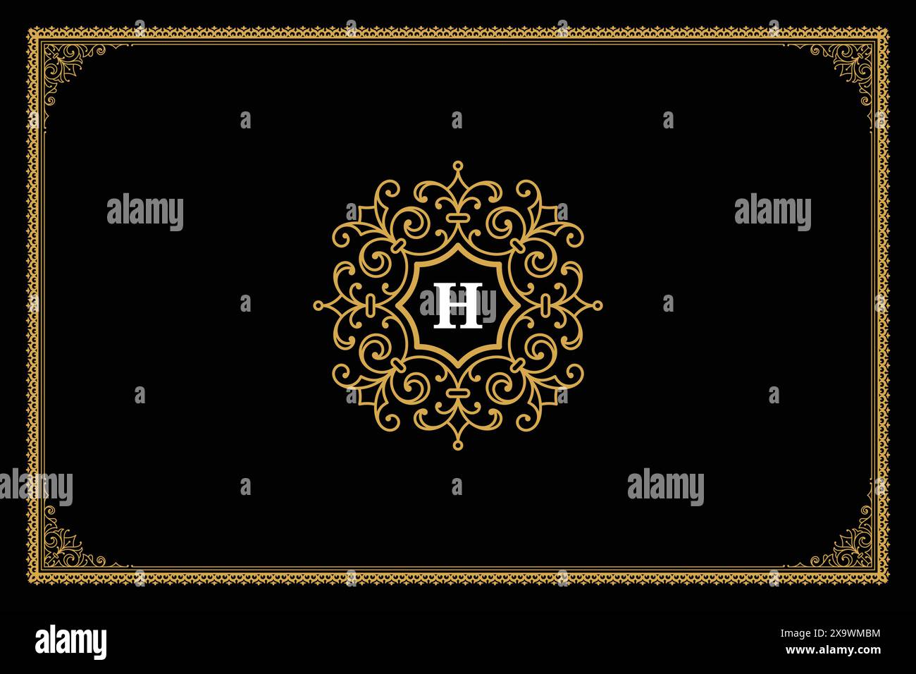 Luxury ornament vintage monogram logo letter template design vector ...