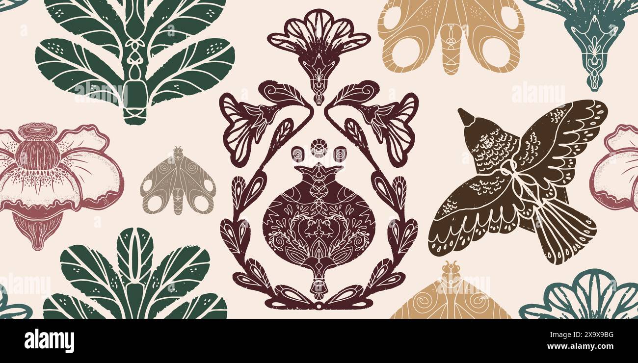 Vector seamless overlapping pattern Stock Vector Image & Art - Alamy