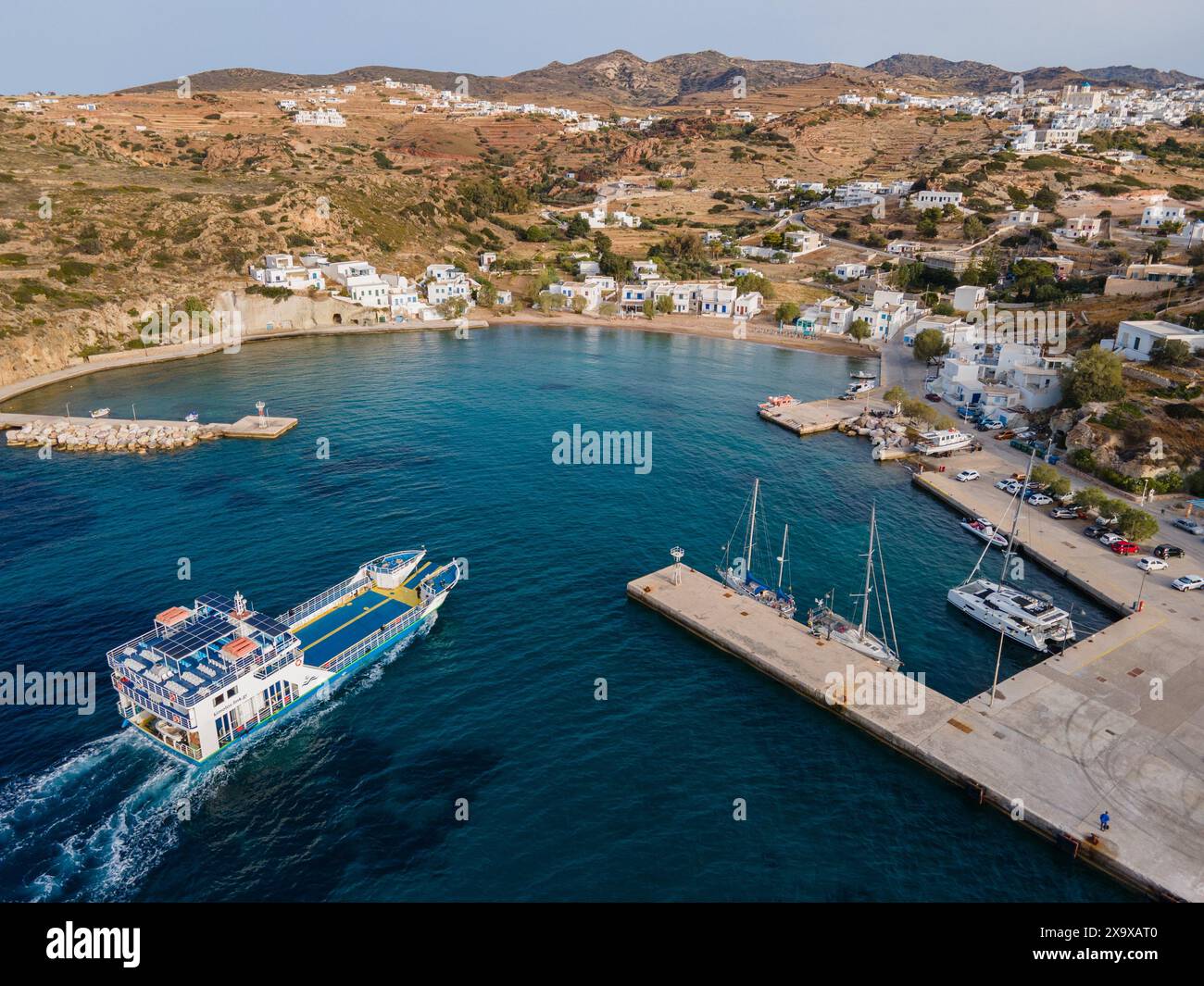 The main port of Kimolos island,Greece Stock Photo - Alamy