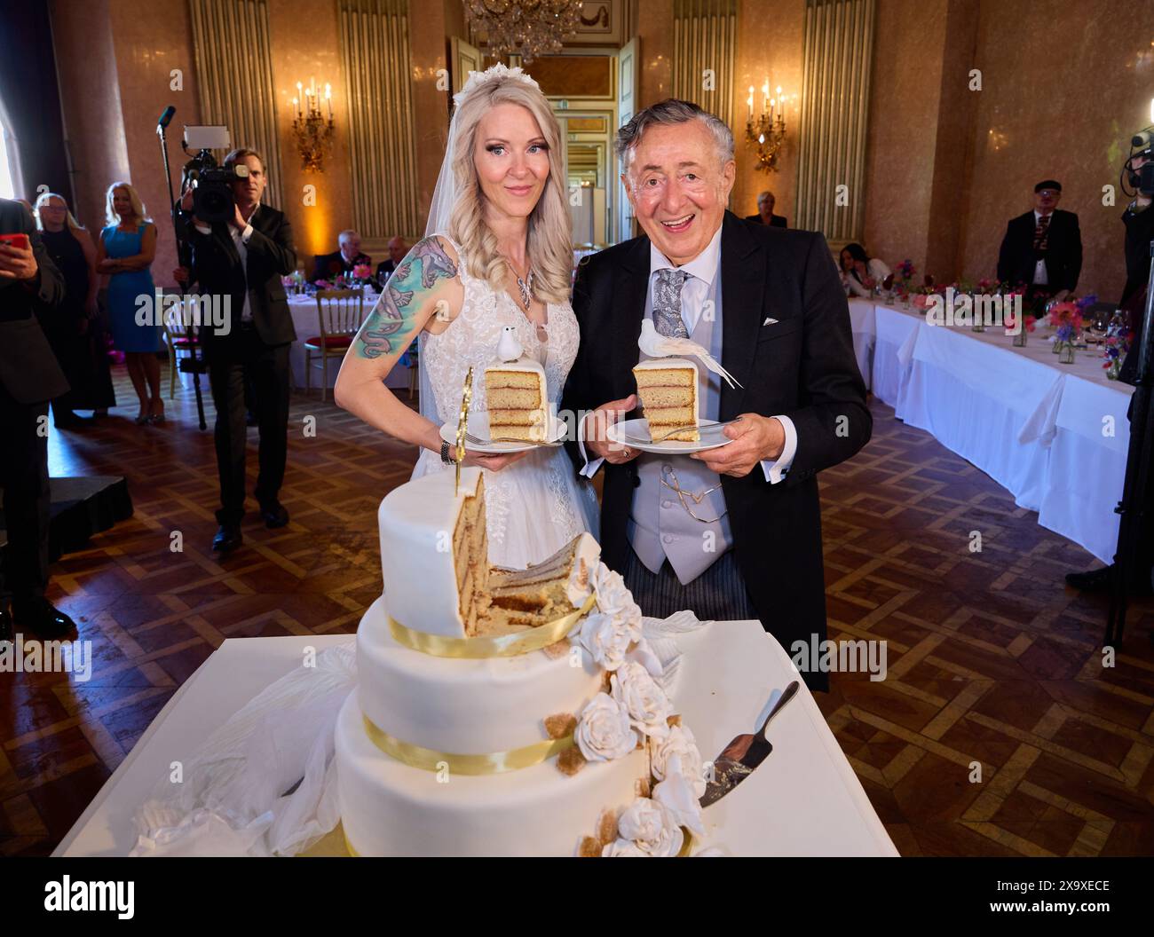 Simone (Reiländer) and Richard Lugner after his 6th wedding - Arrival ...