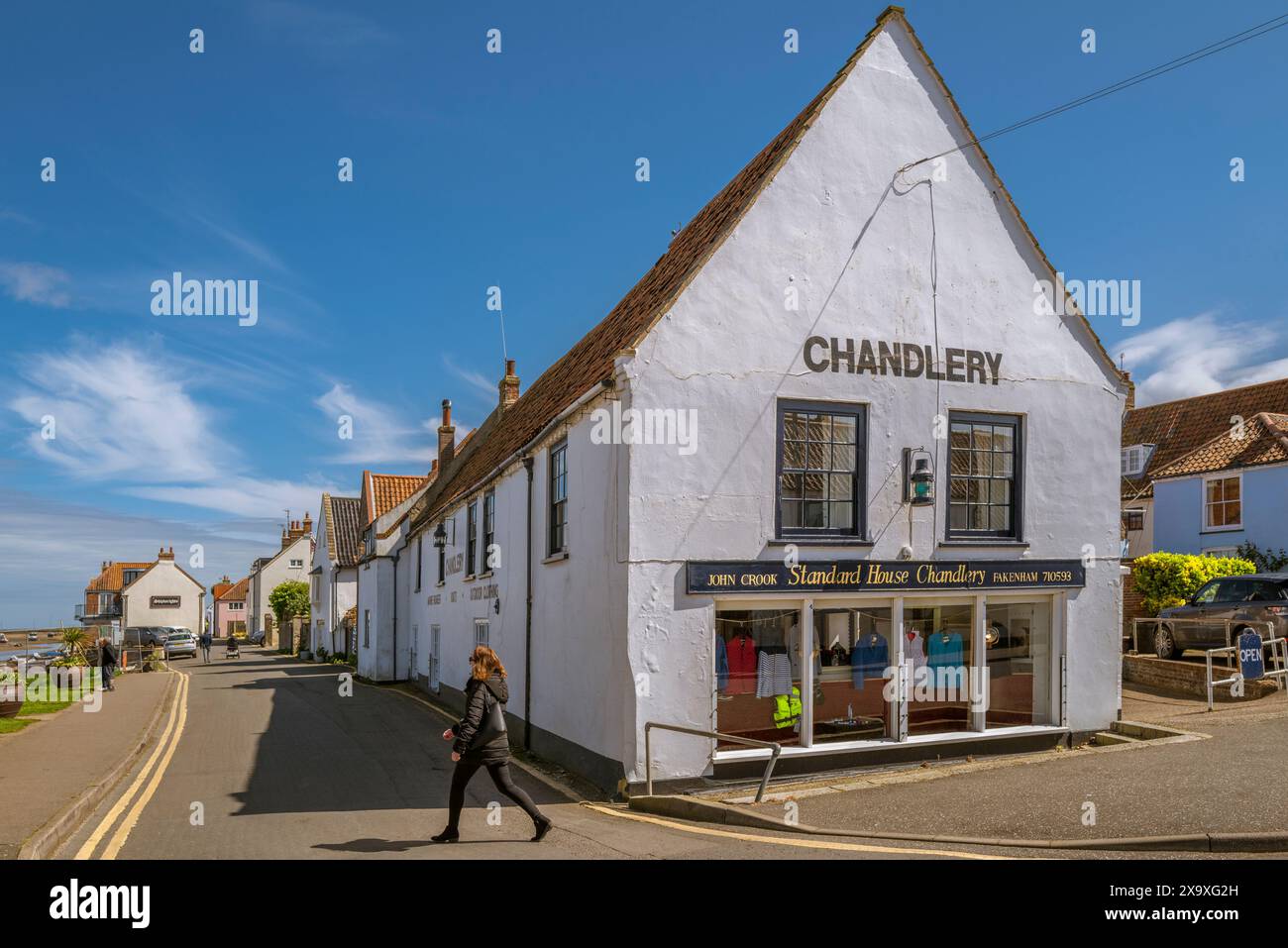 A chandlery shop on a seaside street. Stock Photo