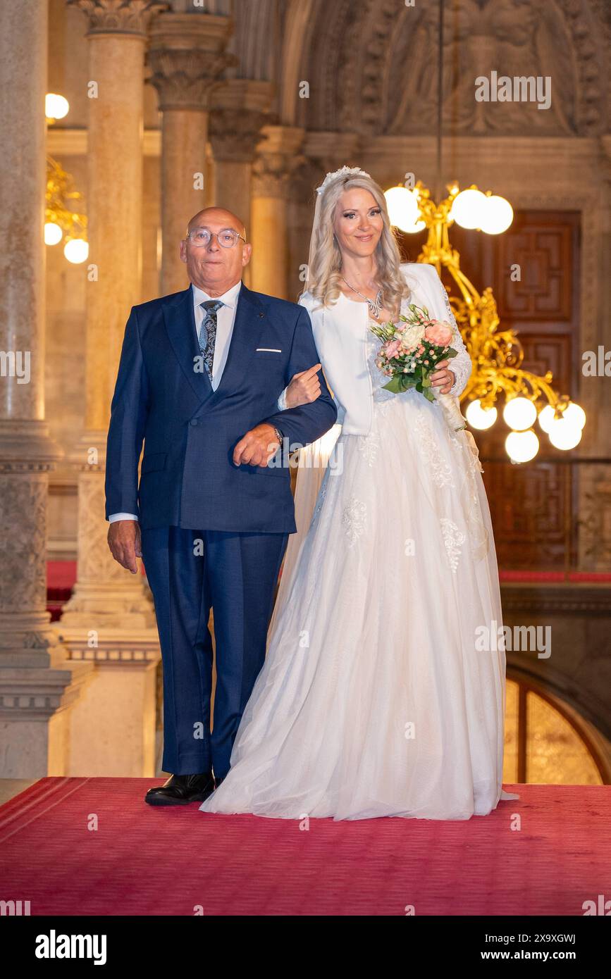 Richard Lugner marries for the 6th time at Vienna City Hall in Vienna ...
