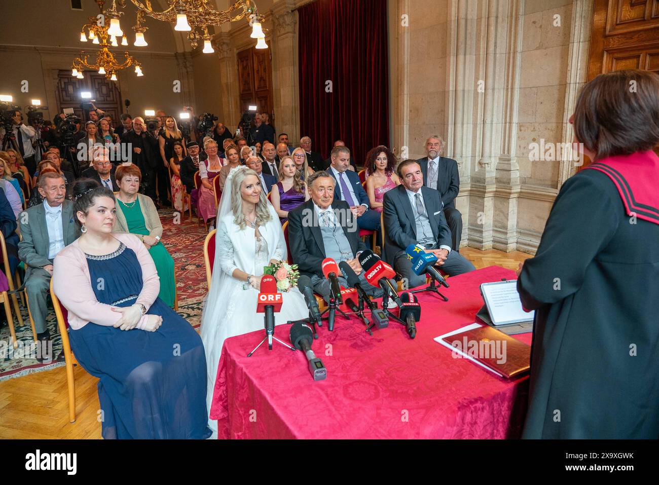 Richard Lugner marries for the 6th time at Vienna City Hall in Vienna ...