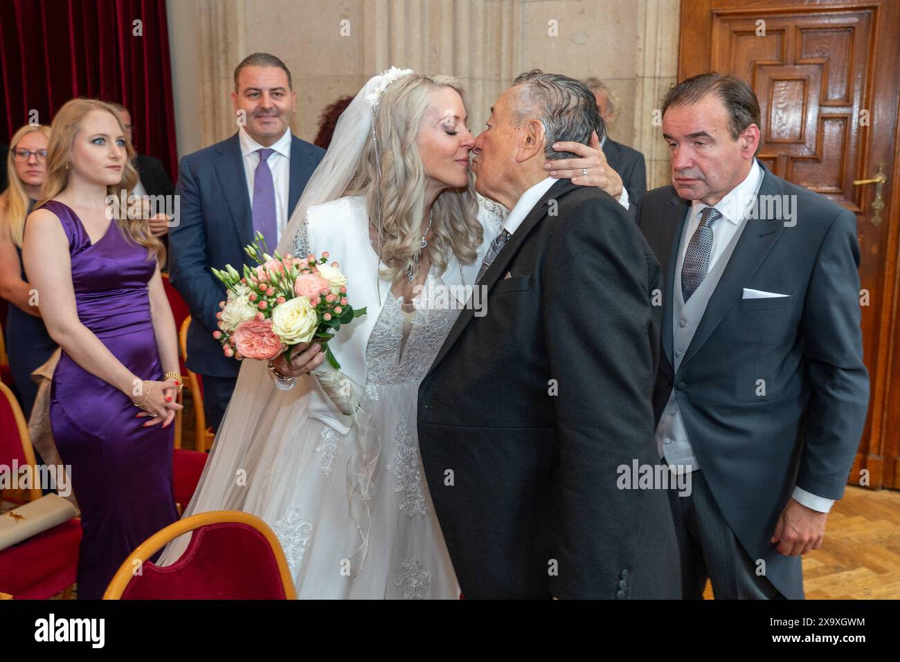 Richard Lugner marries for the 6th time at Vienna City Hall in Vienna ...