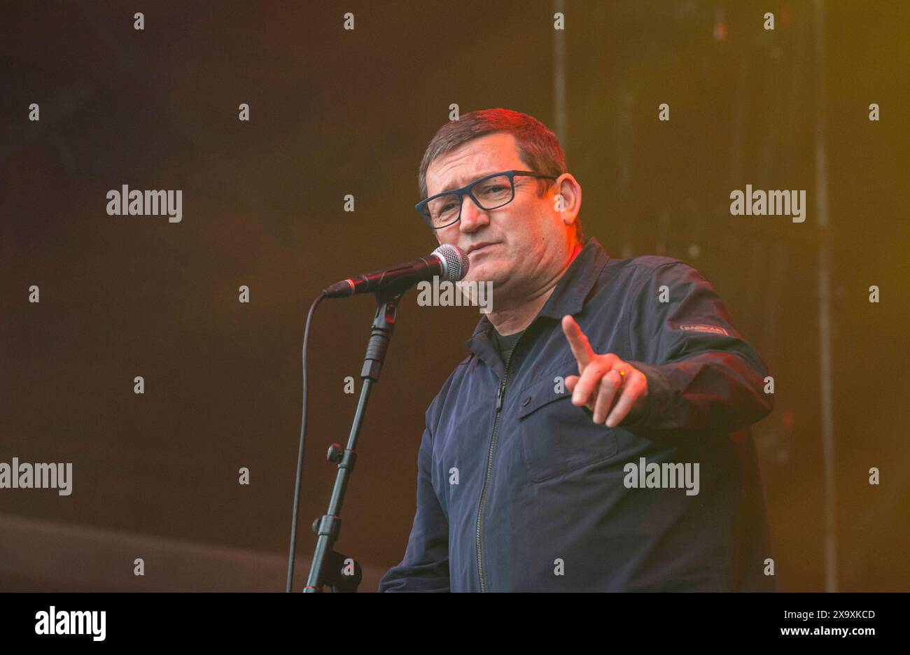 Former member of British band The Beautiful South Paul Heaton performing live at the Latitude Festival in Henham Park in Suffolk. Stock Photo