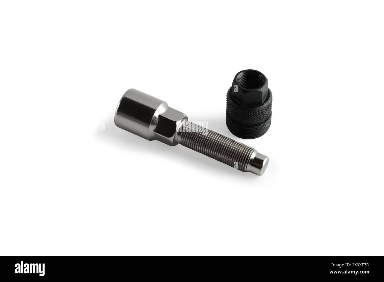Puller for pedal cranks. Close-up. Isolated on white background. Stock Photo