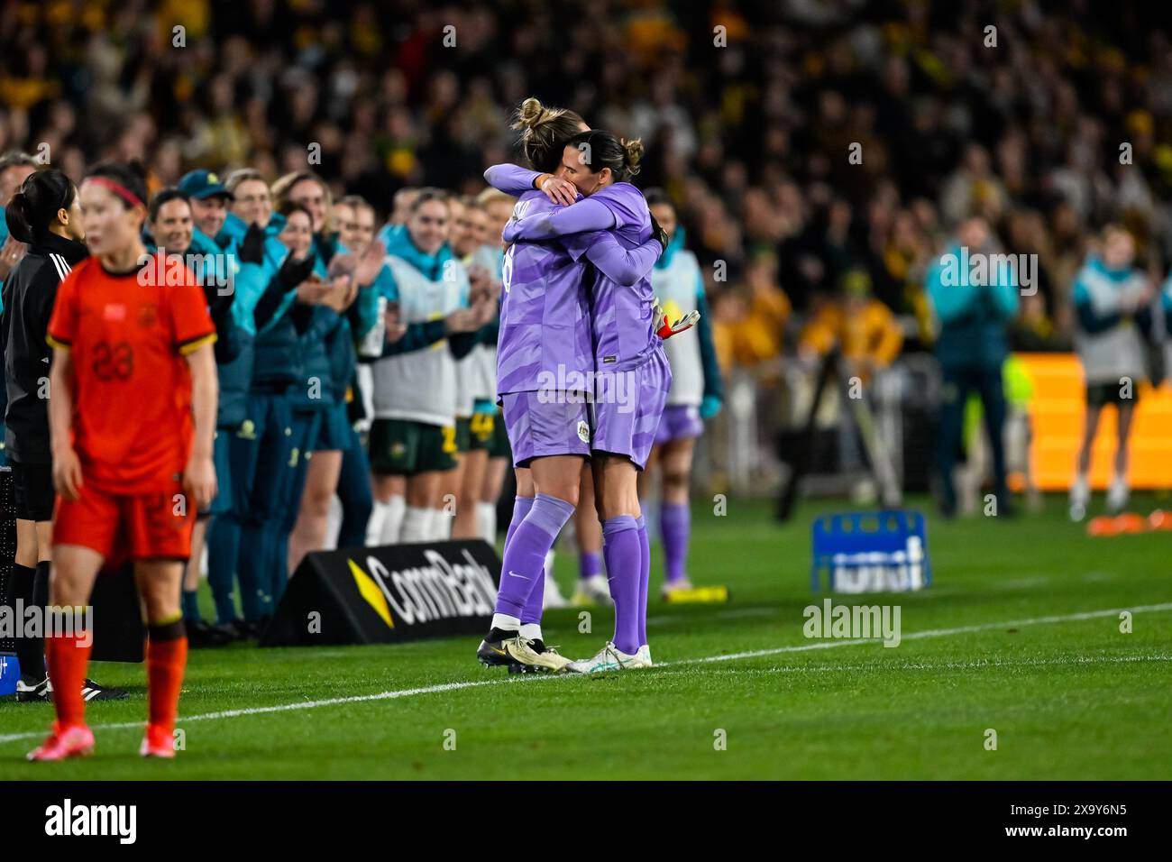 Sydney, NSW, Australia, Lydia Williams (1 Australia) final match for Matildas in 2024