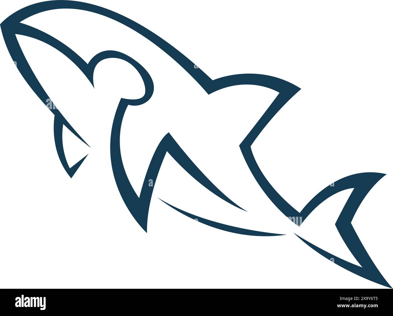 Orca whale icon logo design template Stock Vector