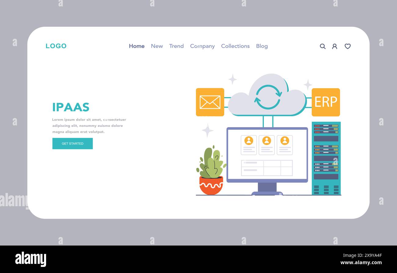 Integration Platform As A Service Ipaas Concept Visual Showcasing Integration Platform As A Service Ipaas Concept Visual Showcasing