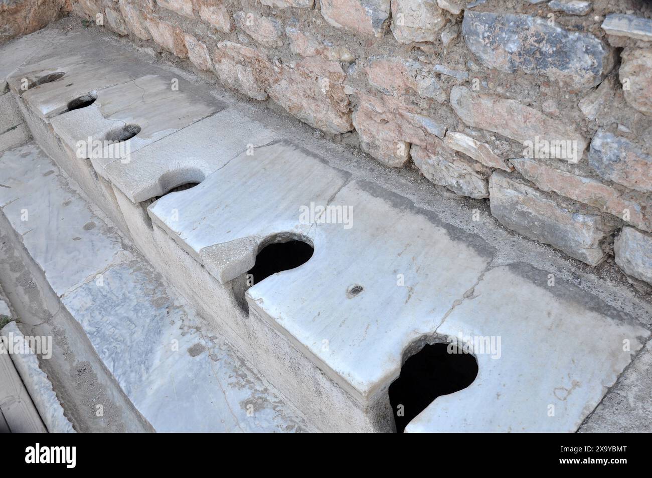 Ancient Roman Public Latrine, Ephesus, Selcuk, Izmir Province, Turkey ...