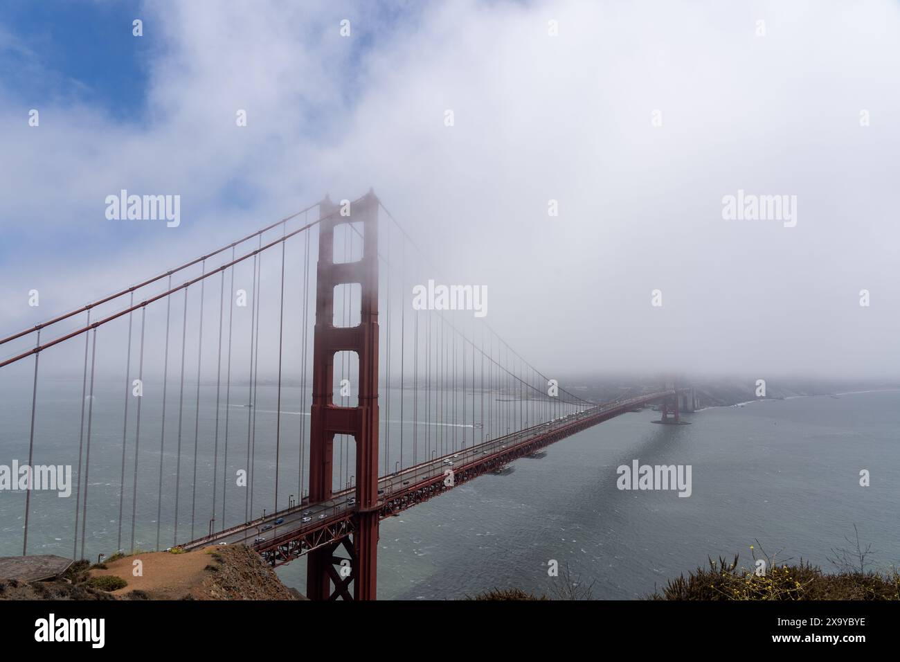 The iconic Golden Gate Bridge in San Francisco, California, USA Stock Photo