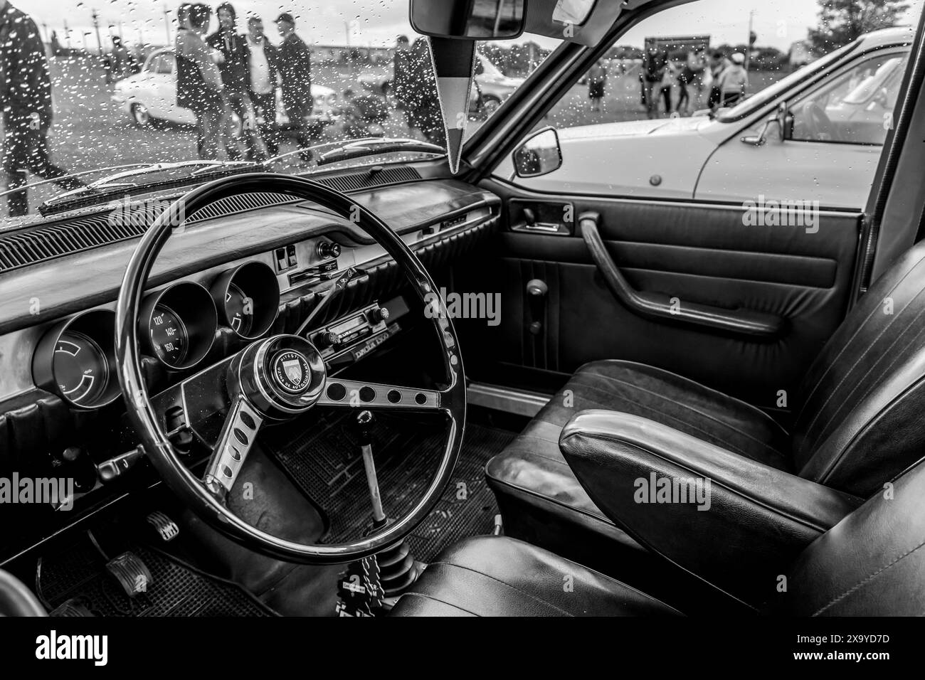 The interior of a car's backseat viewed from inside in Iasi, Romania