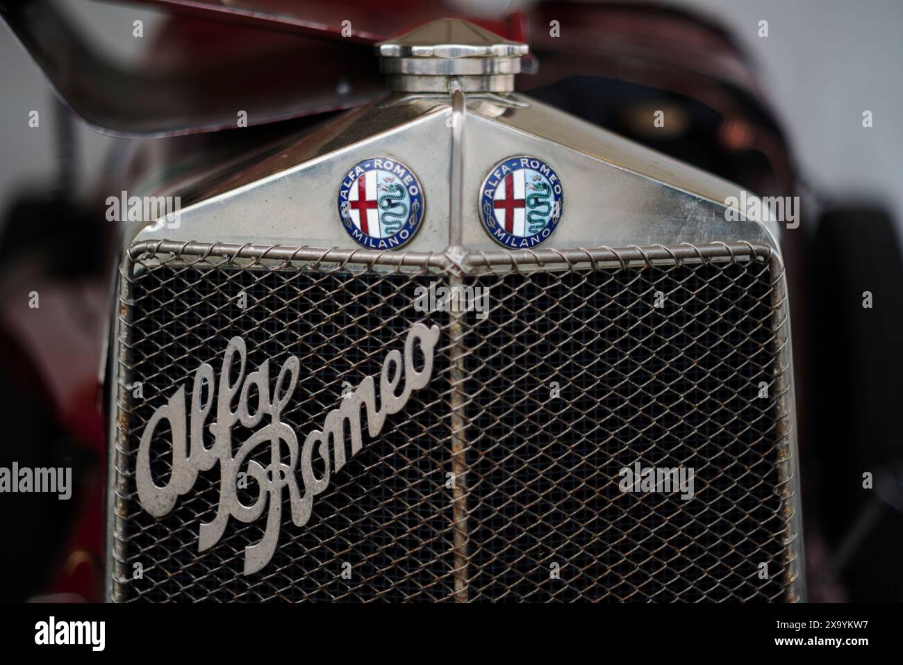 1923 Alfa Romeo RLTF Grand Prix car, entrant in the Grover Williams Trophy at the 81st Members' Meeting, Goodwood Motor Racing Circuit, Chichester, UK Stock Photo