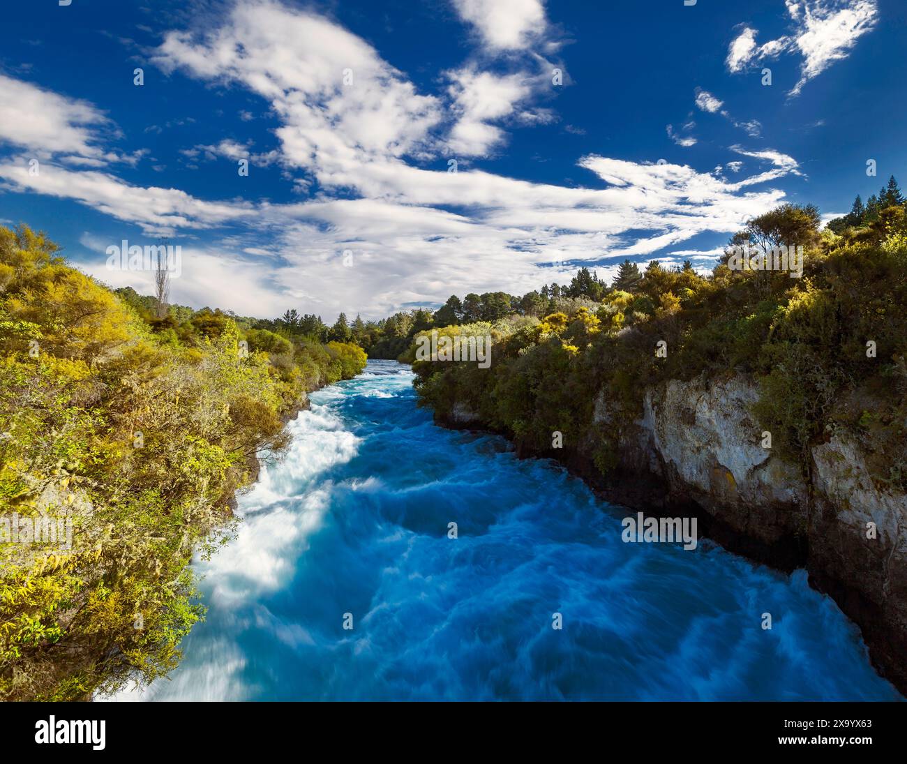 A Waterscape Landscape Of The Waikato River In New Zealand Stock Photo A Waterscape Landscape Of The Waikato River In New Zealand Stock Photo