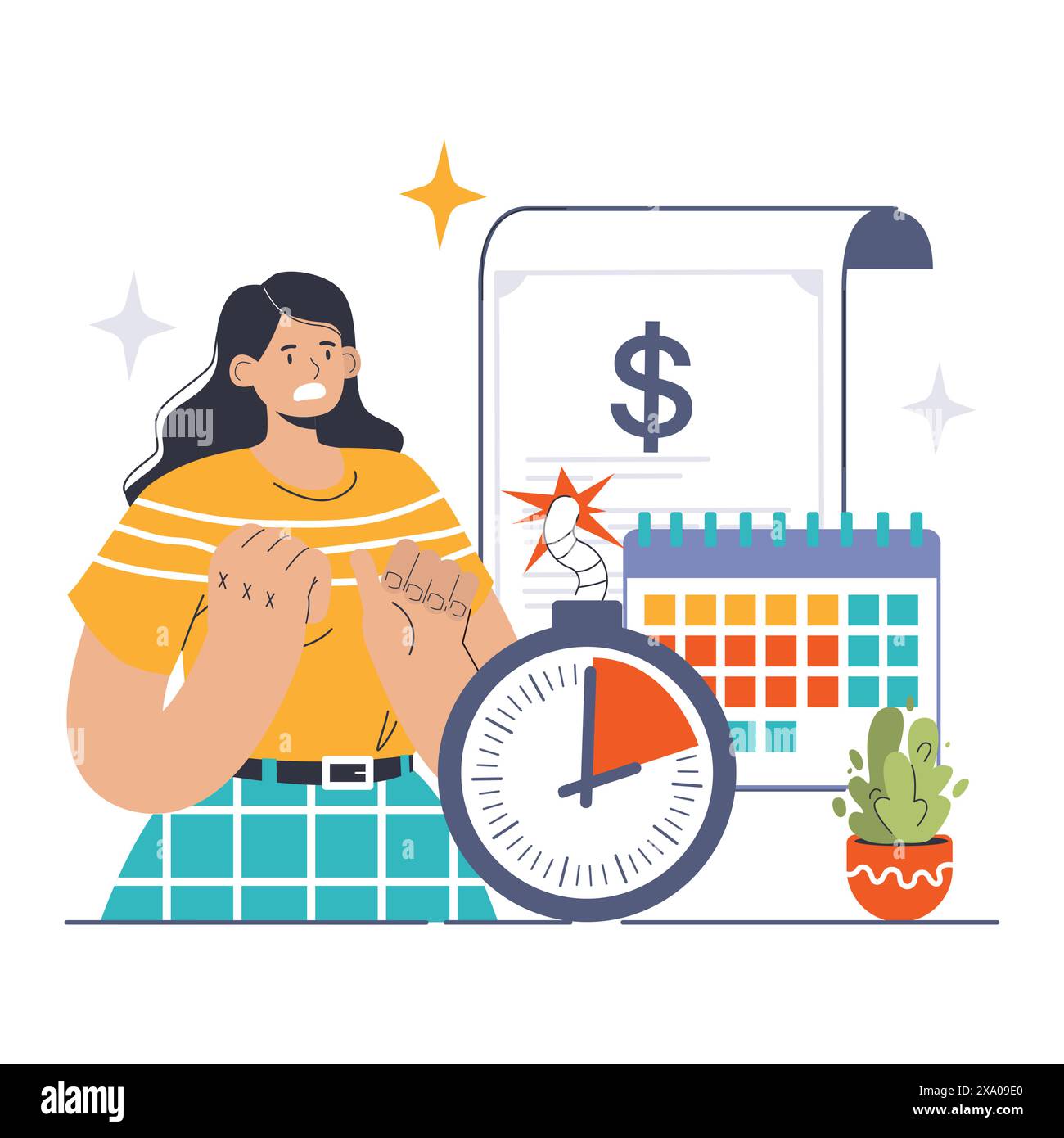 Woman facing stress personal hi-res stock photography and images - Alamy