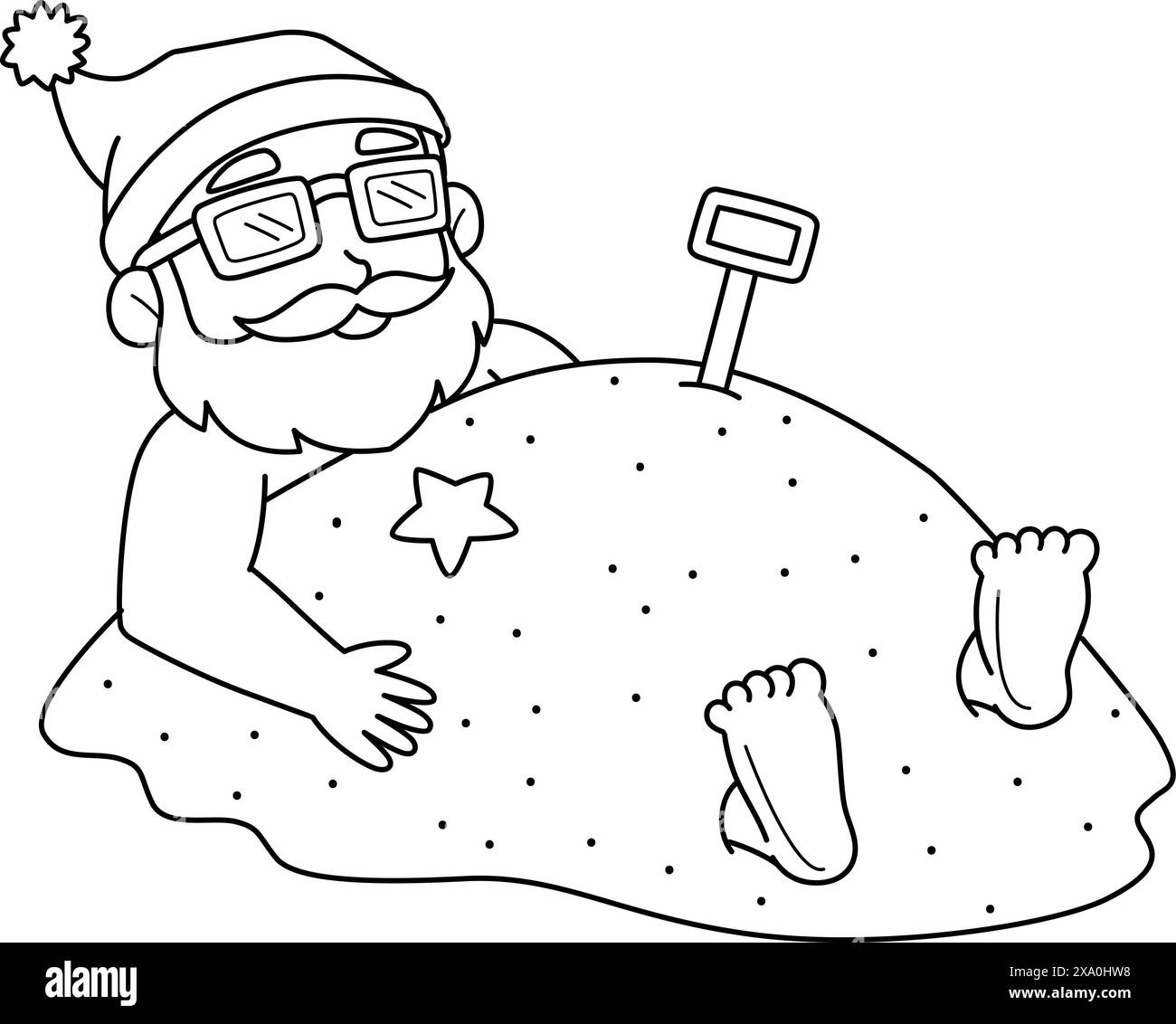 Christmas In July Buried In The Sand Isolated Stock Vector Image Art christmas-in-july-buried-in-the-sand-isolated-stock-vector-image-art