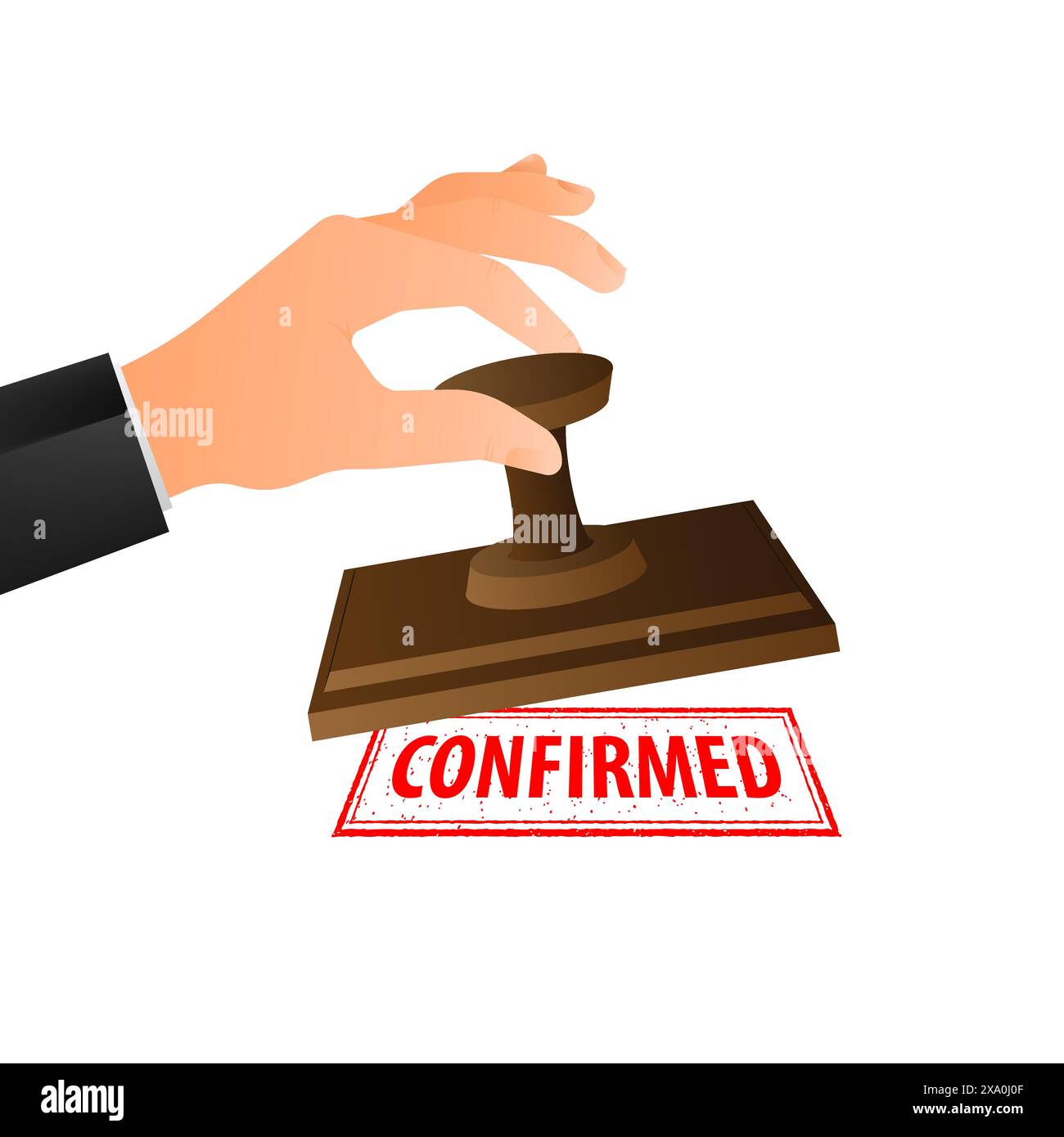 Confirmed label Stock Vector Images - Alamy