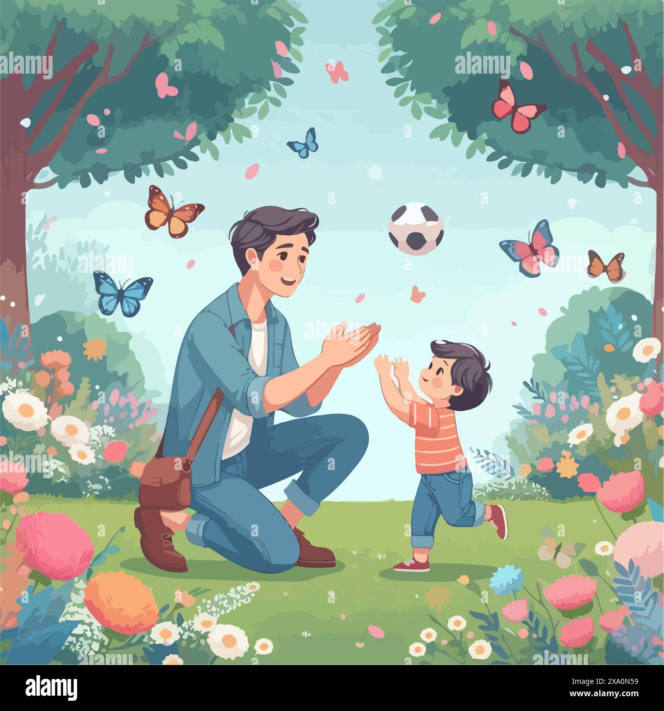 Kids happy fathers day drawing hi-res stock photography and images - Alamy