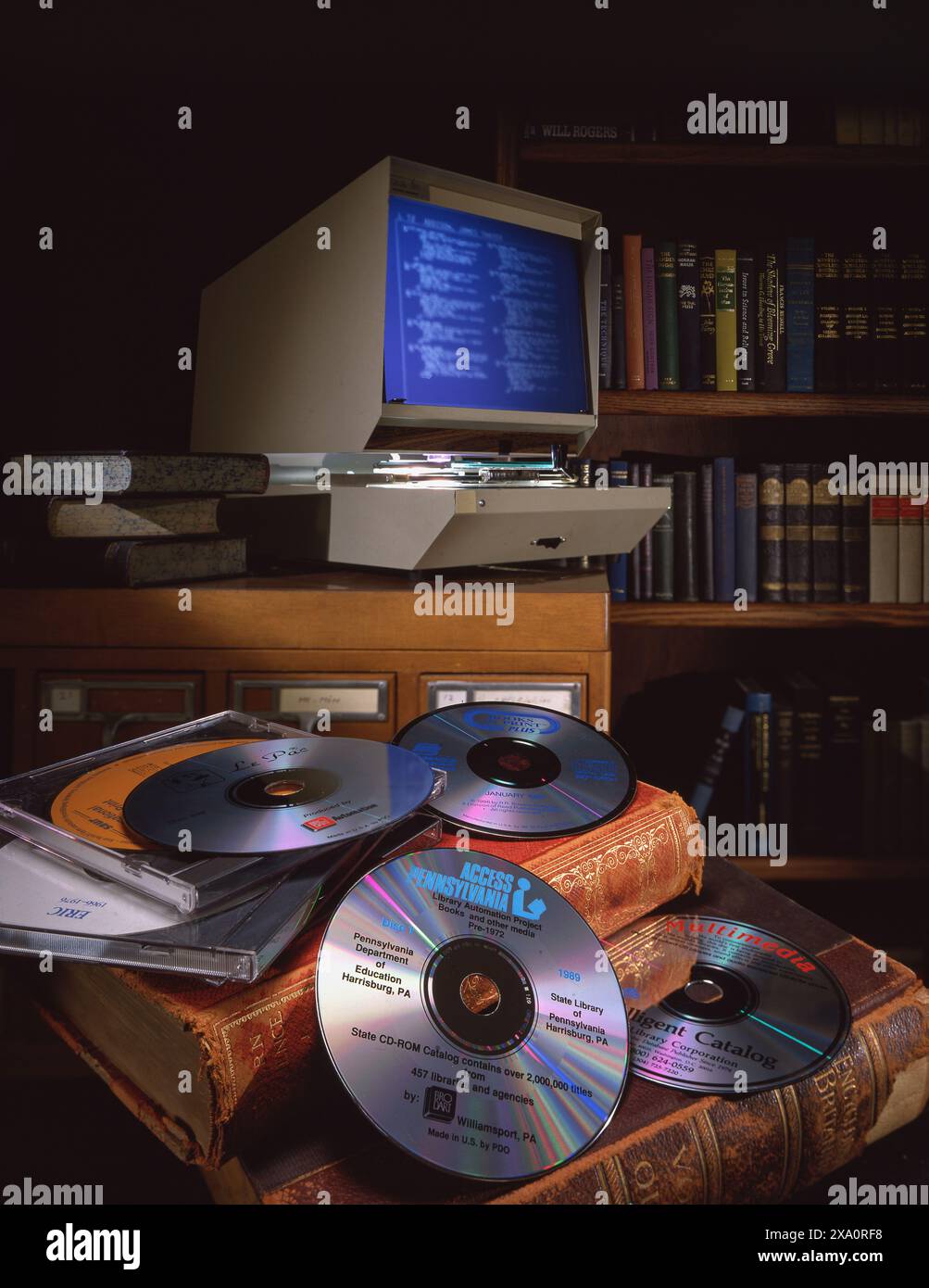 Educational, business,Retro computers, monitors Stock Photo - Alamy