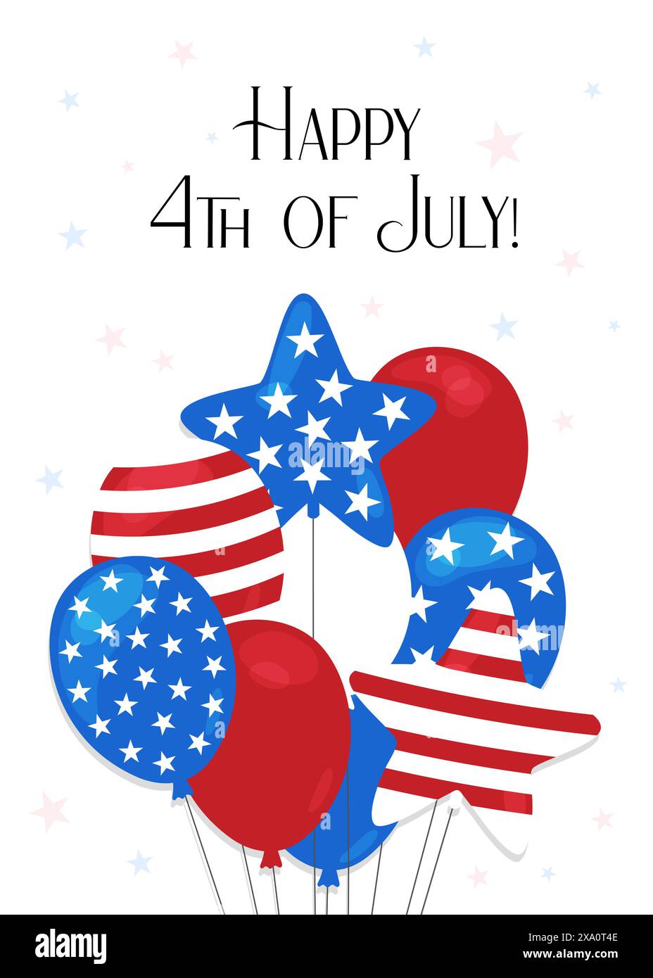 Happy 4th of July United States greeting card. USA Independence Day ...