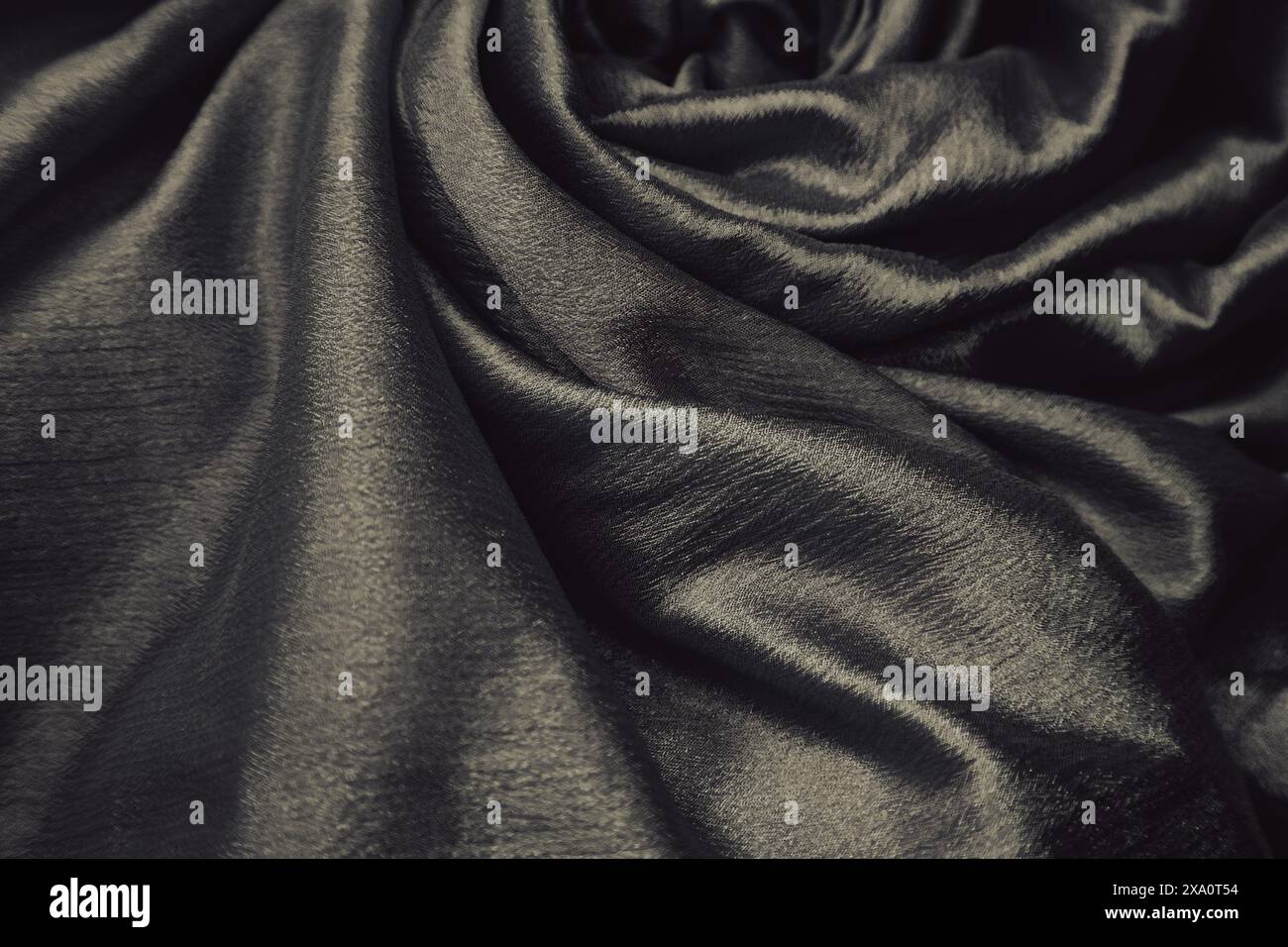 A gray silk fabric background Stock Photo