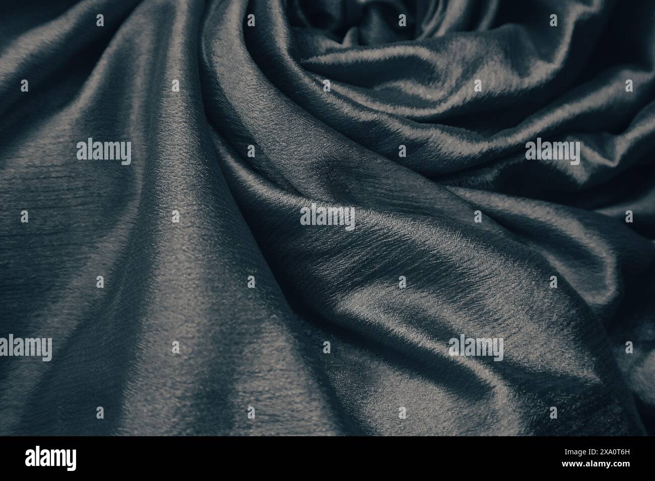 A gray silk fabric background Stock Photo
